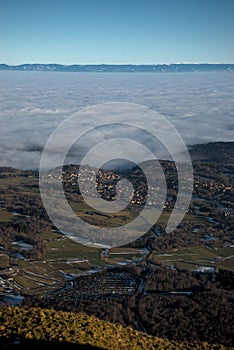 Sea Ã¢â¬â¹Ã¢â¬â¹of Ã¢â¬â¹Ã¢â¬â¹clouds on the Auvergne volcanic chain in Puy-de-Dome